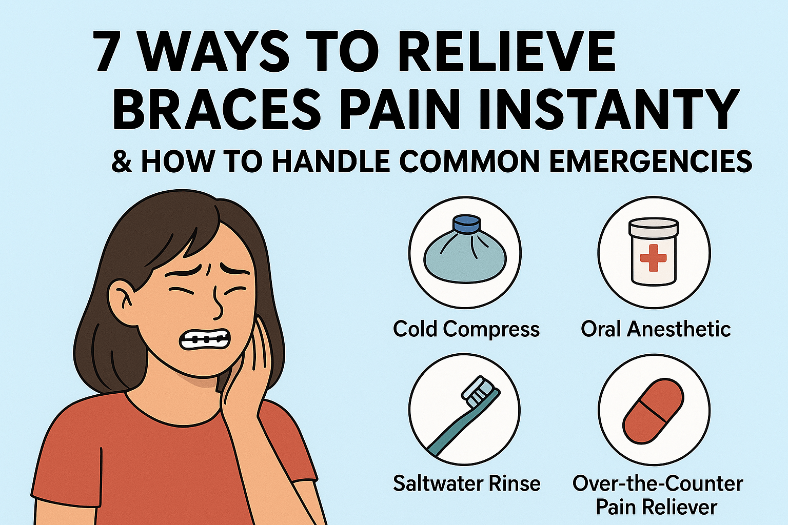 7 Ways to Relieve Braces Pain Instantly & How to Handle Common Emergencies